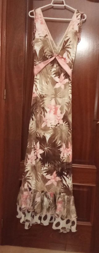 Vestido largo estampado floral