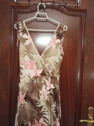Vestido largo estampado floral