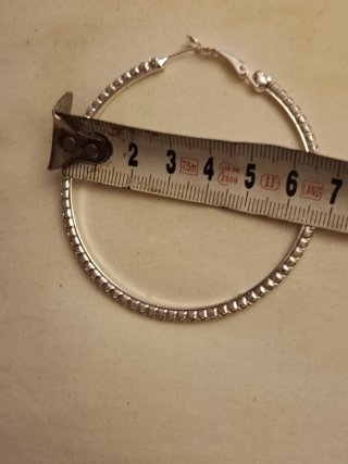 Pendientes argolla grandes circonitas Vintages