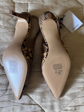 Zapatos Mango Talla 40 Slingback Animal Print