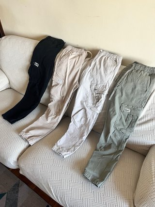 Pantalones Cargo Zara (Beige, Negro, Verde)