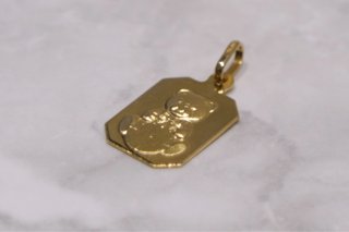 PLACA OSO-RELOJ, ORO 18K/1.4g