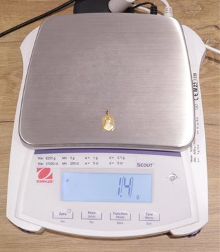 PLACA OSO-RELOJ, ORO 18K/1.4g