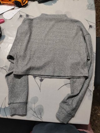 Conjunto Bershka lanilla gris