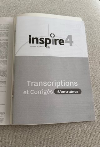 Libro Inspire 4 nivel B2 francés con transcripción