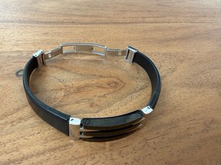 Pulsera Lotus Acero y Piel Hombre
