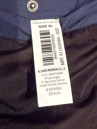 Parka Alvaro Moreno Azul Marino XL