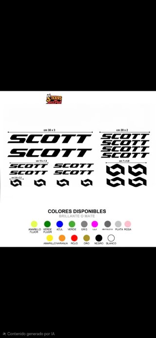 Pegatinas Scott para Bici