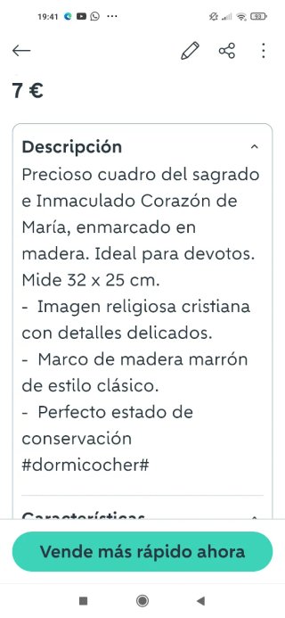 Cuadro Sagrado Corazón de María