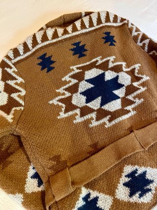 Chaqueta ZANDA punto étnica marrón