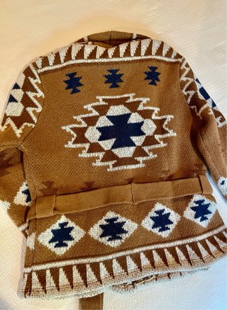 Chaqueta ZANDA punto étnica marrón