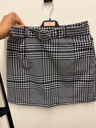 Falda mini cuadros 38