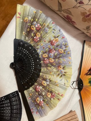 Lote de 6 abanicos decorados