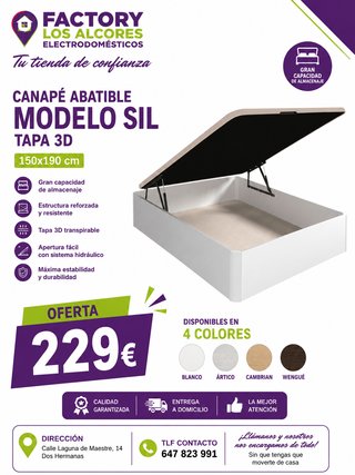 Canapé Abatible SIL 3D 150x190