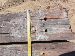 Vigas de tren de madera