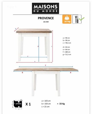 Tavolo da pranzo estensibile in legno bianco