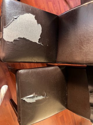 Juego de 6 Sillas Comedor Piel