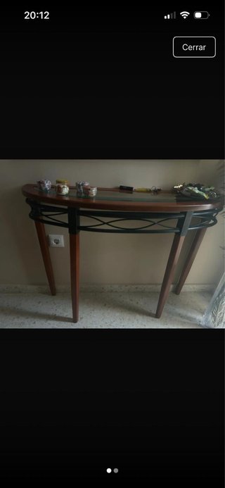 Mesa de entrada madera y metal