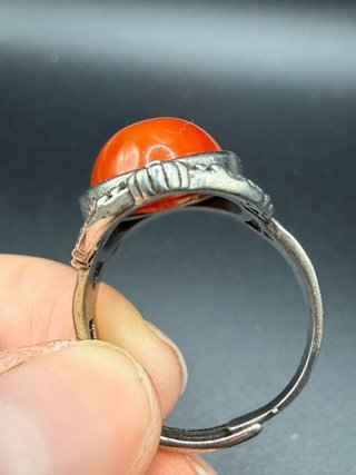 2 Anillos Ajustables de Lapislázuli y Cornalina