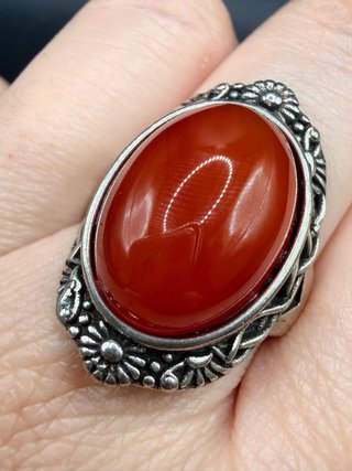 2 Anillos Ajustables de Lapislázuli y Cornalina