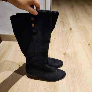 Botas de ante negras altas