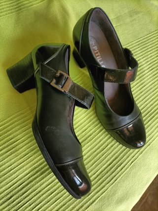 Zapatos Pitillos Piel Negro Talla 37