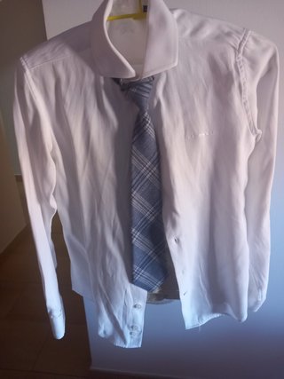 Traje de chaqueta azul niño