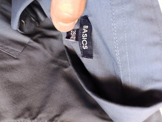 Camisa BASICS manga corta azul Talla M