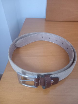 Cinturón de niño beige y marrón