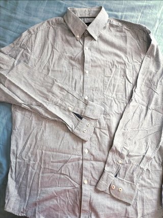 Camisa cuadros gris blanco manga larga Cortefiel