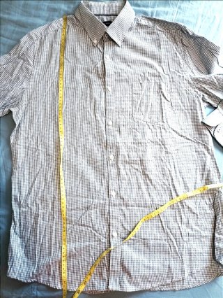 Camisa cuadros gris blanco manga larga Cortefiel