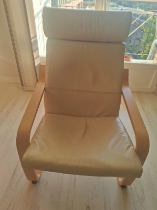Sillón Poäng Ikea Piel Beige