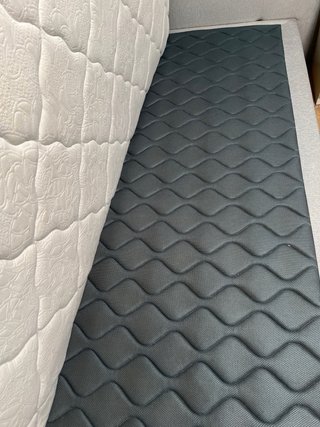 2 Camas 90x190 Tela Gris y Blanca