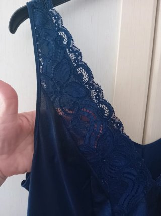 Sottoveste Venere vintage raso blu notte