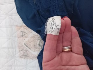Sottoveste Venere vintage raso blu notte