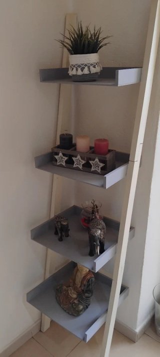 Estantería Escalera Madera y Metal