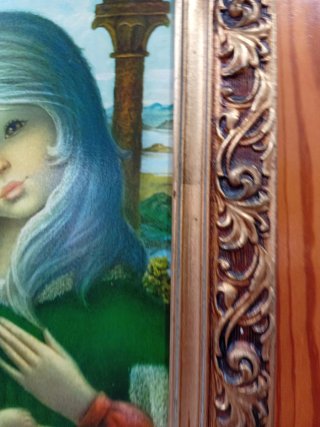 Cuadro vintage Virgen con Niño