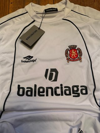 Camiseta Balenciaga Futbol Retro Blanca Talla S
