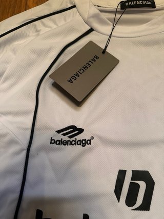 Camiseta Balenciaga Futbol Retro Blanca Talla S