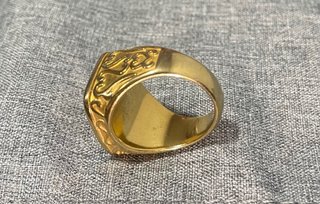 Anillo Sello Escorpión Vintage Dorado