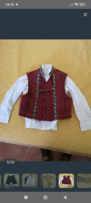 Traje regional torrentí talla 4