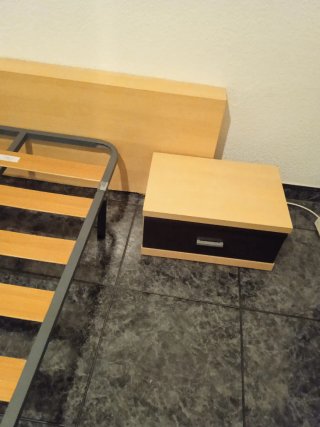 Cabecero, 2 Mesitas y Somier 90x190