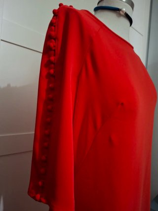Vestido fiesta Alba Conde Talla 40 Rojo