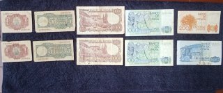 SPAGNA Lotto 10 Banconote Antiche condizioni foto.