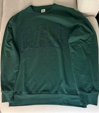 Sudadera Gap Verde Letras Azules Talla M