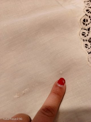 Copriletto vintage Lino e Seta con pizzo Cantù