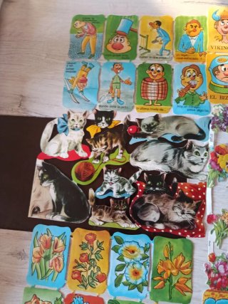 6 Láminas Cromos Troquelados Colección