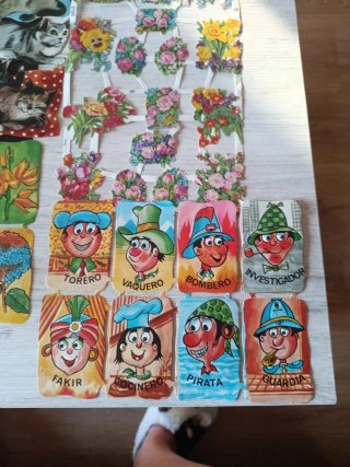 6 Láminas Cromos Troquelados Colección