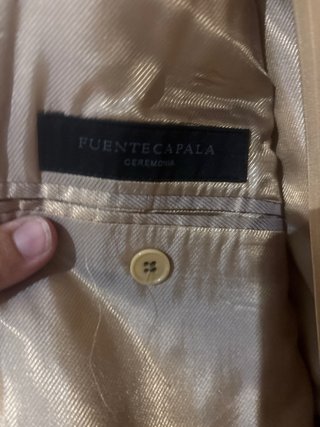 Traje de novio beige/dorado
