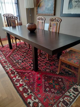 Tavolo da pranzo estensibile in legno wengé